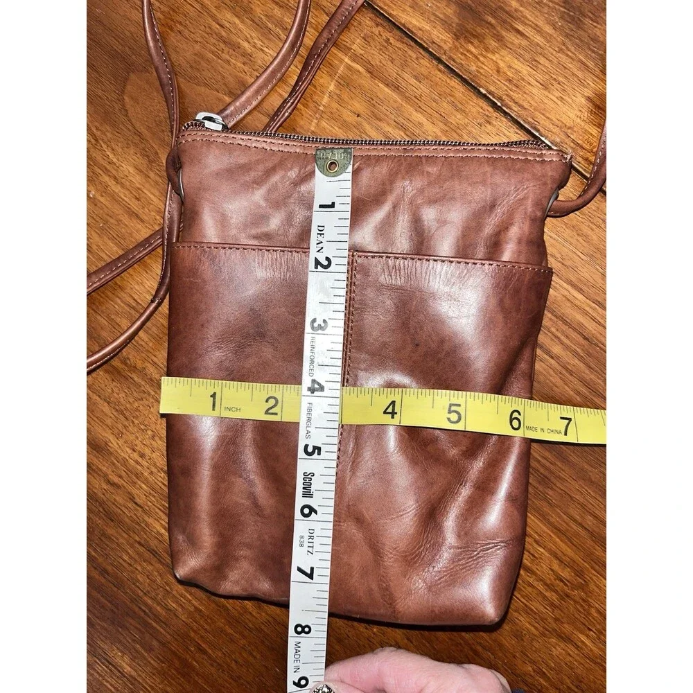 BROWN  100% Genuine Leather Crossbody Bag Shoulder Purse